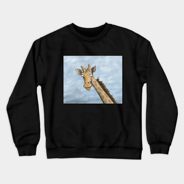 Giraffe Crewneck Sweatshirt by cartoonistnate